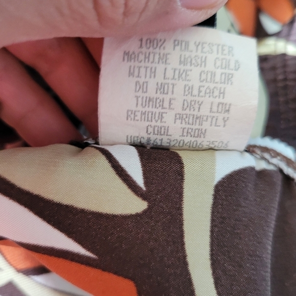 Vntg Heart Soul 90's Floral Print Satin Dress  Small Brown - Picture 7 of 14